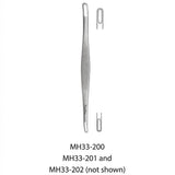 MeisterHand SCHAMBERG Comedone extractor, 3-3/4" (96.5mm), Double-Ended, Extra Fine Loops, with Crimped Small Loop. MPN: MH33-202