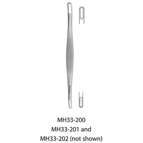MeisterHand SCHAMBERG Comedone extractor, 3-3/4" (96.5mm), Double-Ended, Extra Fine Loops, with Crimped Small Loop. MPN: MH33-202