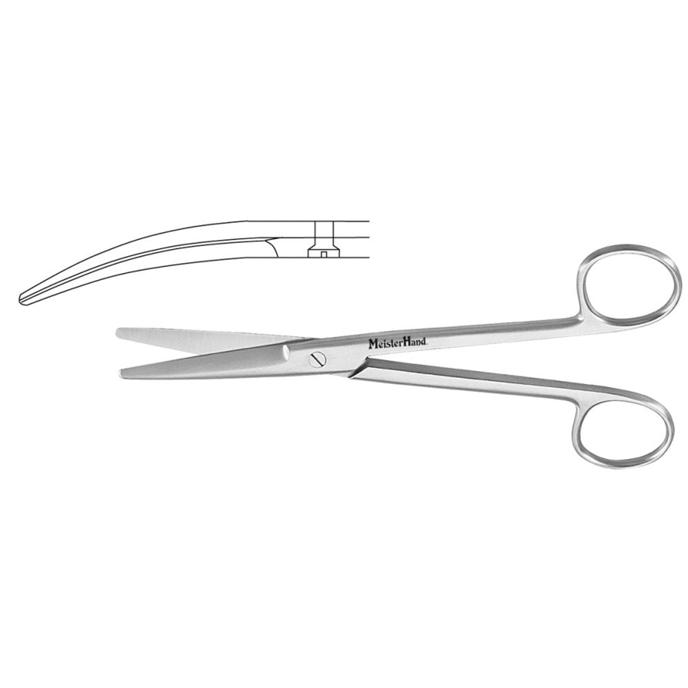 MeisterHand MAYO Dissecting Scissors, 9" (229mm), curved, standard beveled blades. MPN: MH5-130