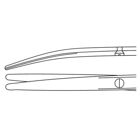 MeisterHand METZENBAUM Scissors, 5-3/4" (145mm), curved, blunt points, Tungsten Carbide. MPN: MH5-180TC