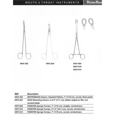 MeisterHand METZENBAUM Scissors, 7" (178mm), Standard Pattern, curved, blunt points. MPN: MH5-182 - Image 4