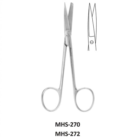 MeisterHand WAGNER Plastic Surgery Scissors, 4-3/4" (120mm), Straight, Sharp/Sharp Points. MPN: MH5-270