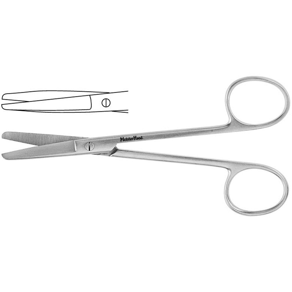MeisterHand WAGNER Plastic Surgery Scissors, 4-3/4" (120mm), Straight, Blunt-Blunt Points. MPN: MH5-274
