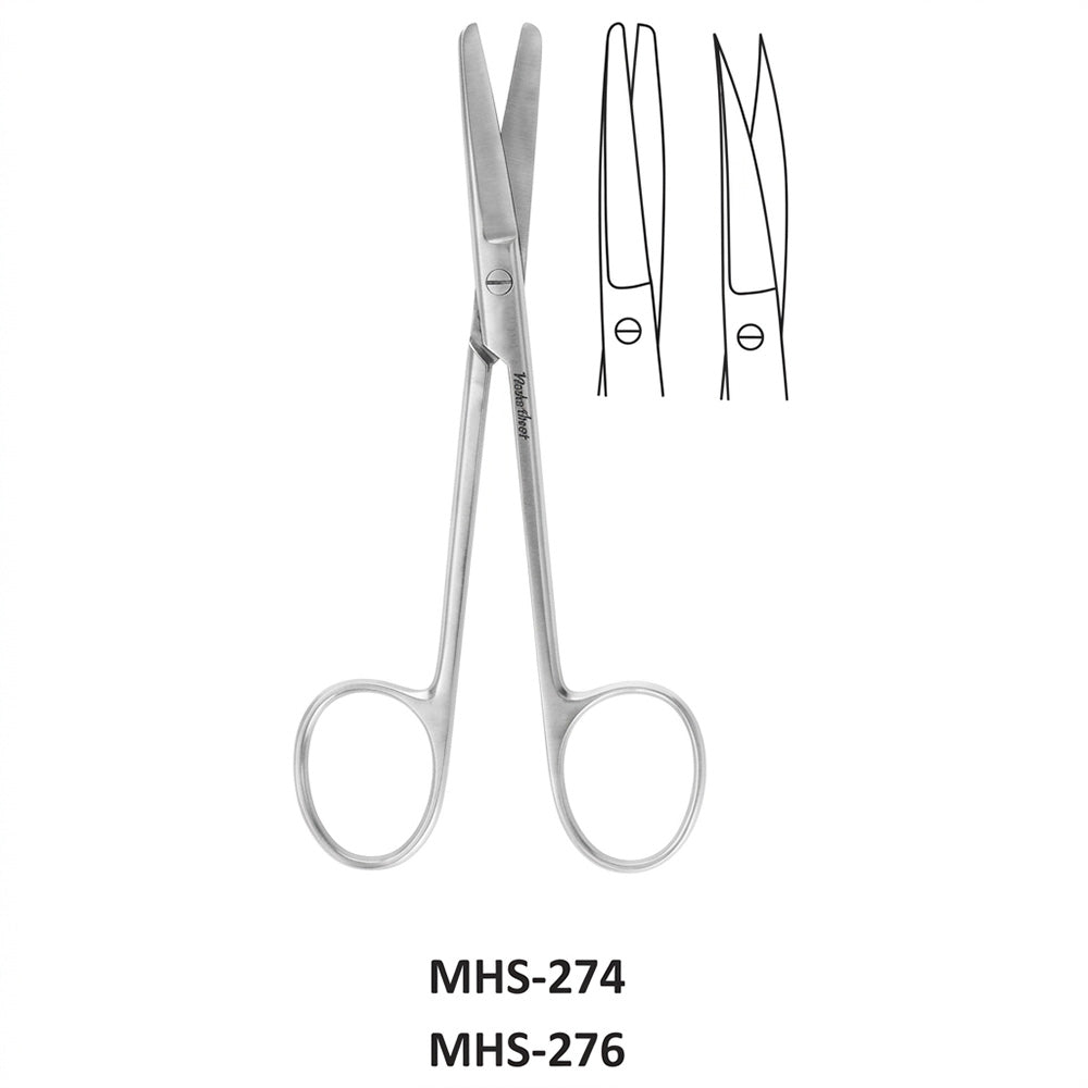 MeisterHand WAGNER Plastic Surgery Scissors, 4-3/4" (120mm), Curved, Sharp-Sharp Points. MPN: MH5-276