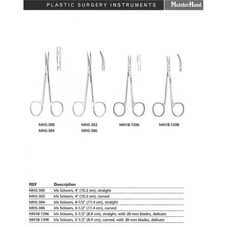 MeisterHand Iris Scissors, 4-1/2" (115mm), curved, fine, sharp points. MPN: MH5-306 - Image 4