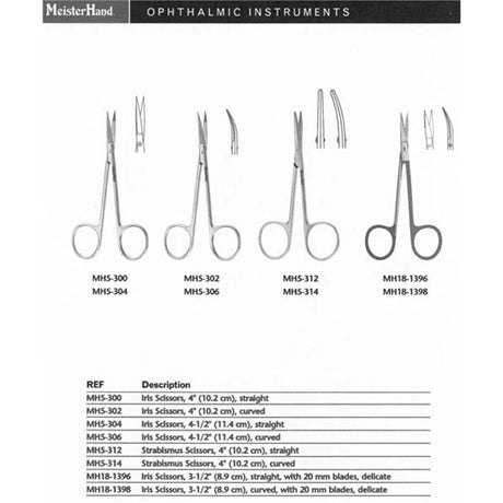 MeisterHand Strabismus Scissors, 4-1/8" (105mm), straight. MPN: MH5-312 - Image 3
