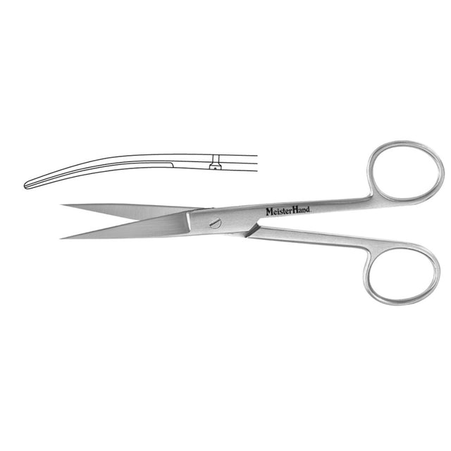 MeisterHand Standard Pattern Operating Scissors, curved, 5-5/8" (144mm), sharp/sharp points. MPN: MH5-36