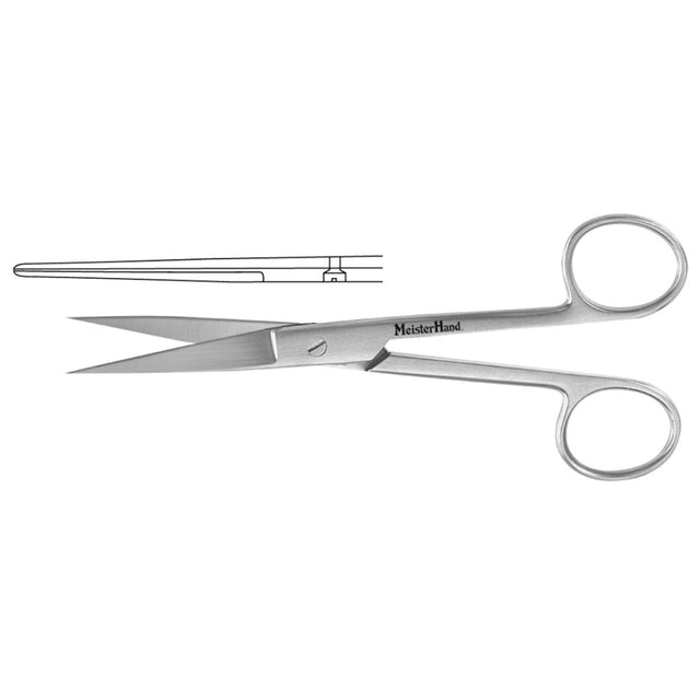 MeisterHand Operating Scissors, Standard Pattern, Straight, 6-1/2" (165mm), sharp-sharp points. MPN: MH5-8