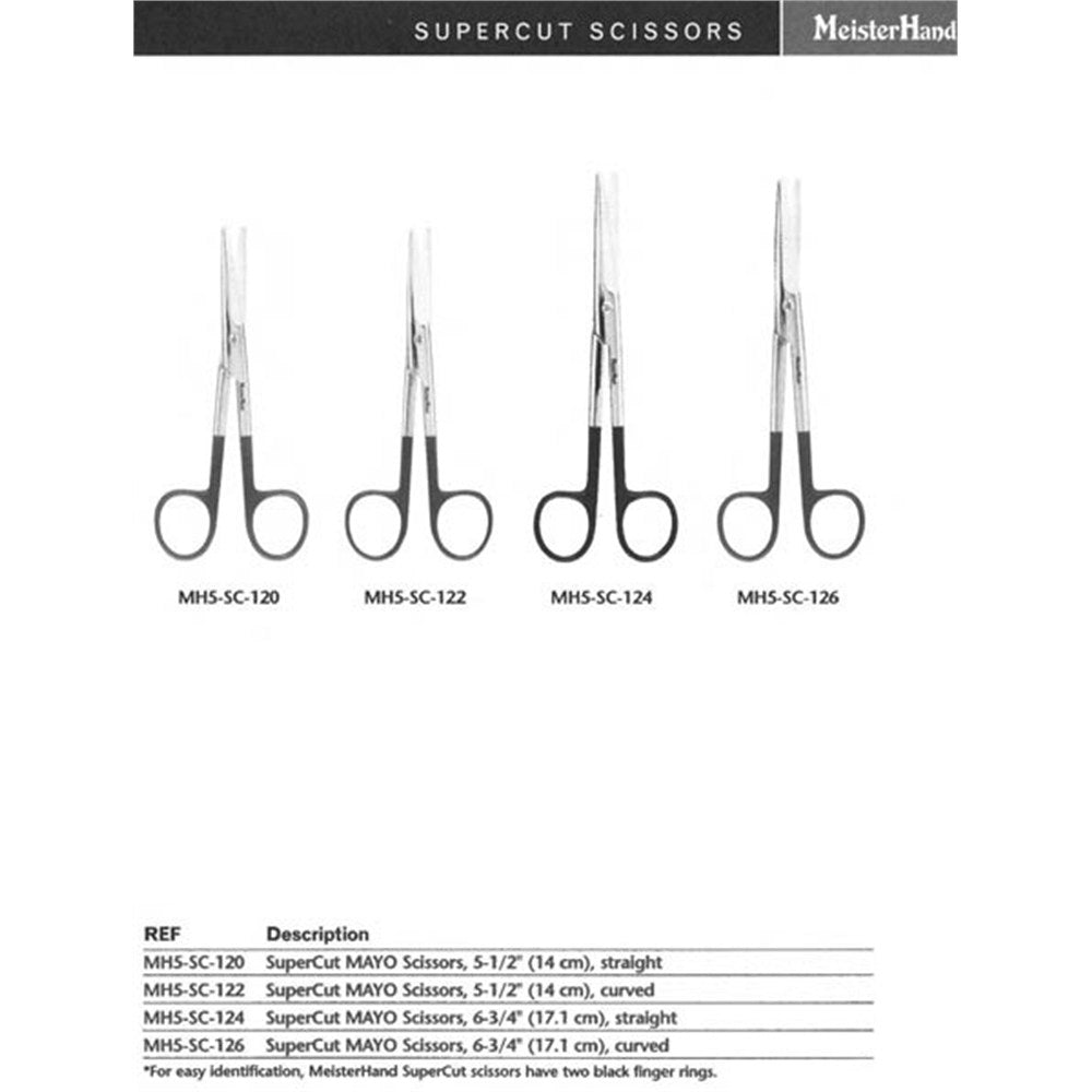 MeisterHand MAYO Scissors, 6-3/4" (171mm), SuperCut, Curved. MPN: MH5-SC-126 - Image 2