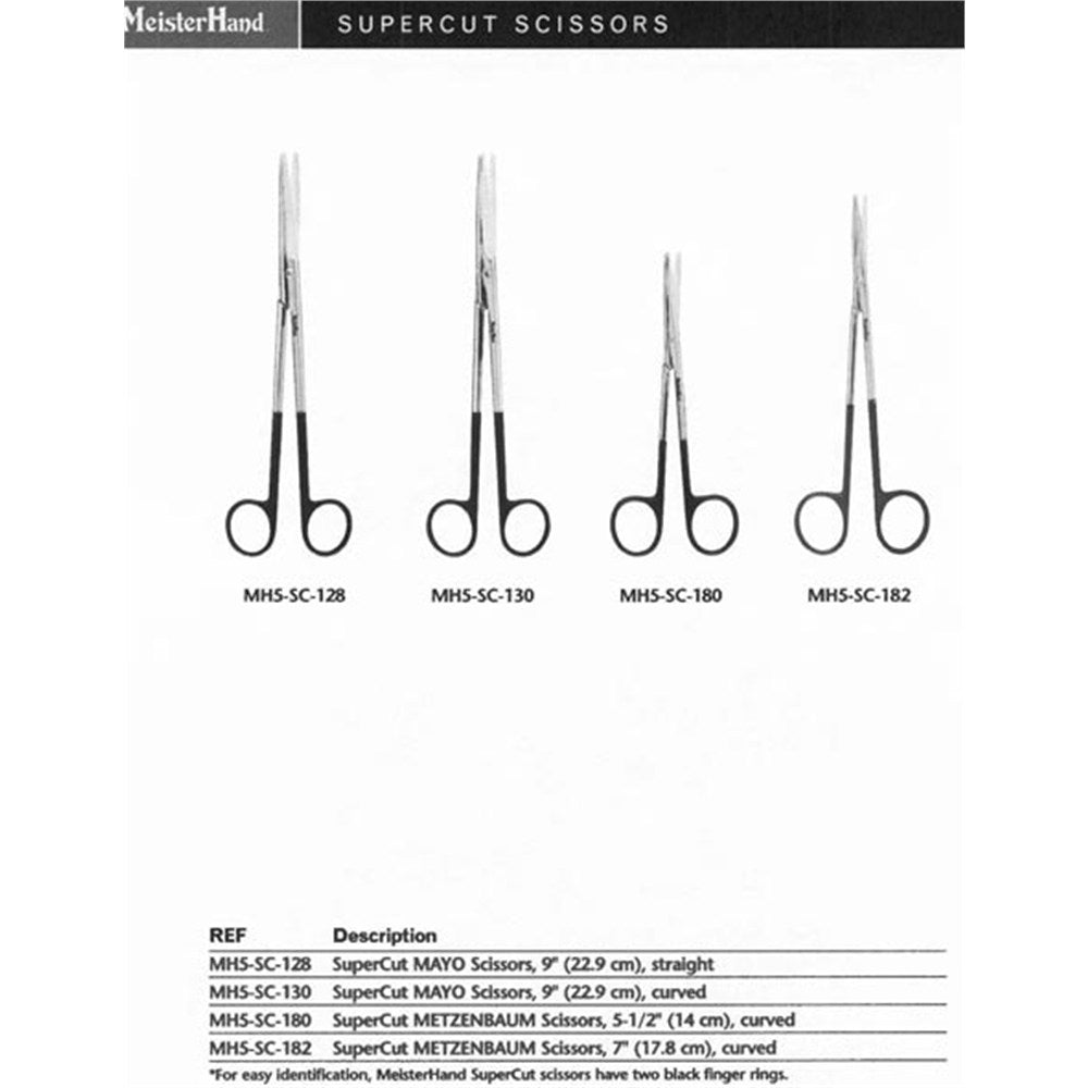 MeisterHand MAYO Scissors, 9-1/4" (233mm), SuperCut, Straight. MPN: MH5-SC-128 - Image 2