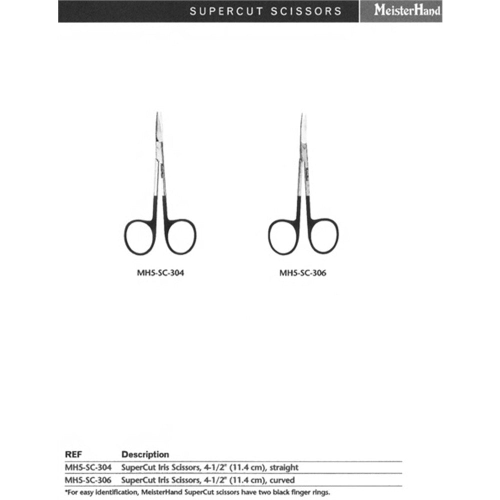 MeisterHand SuperCut Iris Scissors, 4-5/8" (116mm), straight. MPN: MH5-SC-304 - Image 2