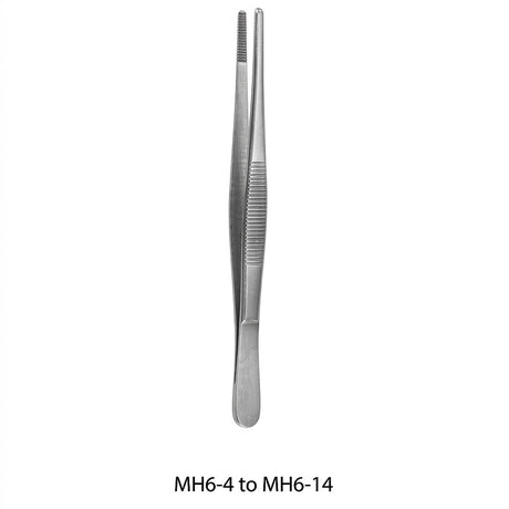 MeisterHand Dressing Forceps, 6" (154mm), standard, serrated handles, serrated tips. MPN: MH6-10