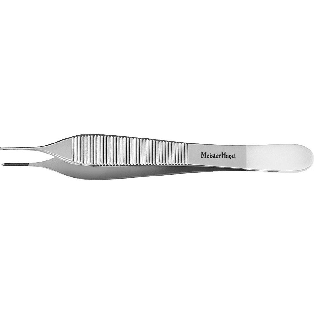 MeisterHand ADSON Dressing Forceps, 4-3/4" (120mm), cross serrated tips, Tungsten Carbide blades. MPN: MH6-118TC
