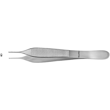 MeisterHand ADSON Tissue Forceps 1 X 2 teeth, 4-3/4" (120mm), delicate, straight. MPN: MH6-120