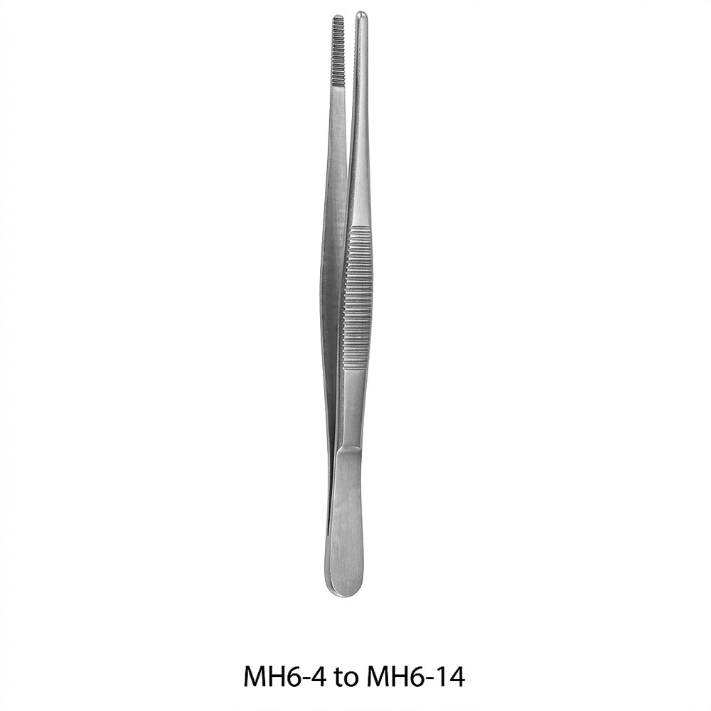 MeisterHand Dressing Forceps, standard pattern serrated handles, 8" (204mm), serrated tips. MPN: MH6-14