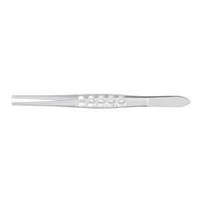 MeisterHand Tissue Forceps, 4-5/8" (118mm), standard, 1 X 2 teeth, serrated handles. MPN: MH6-40