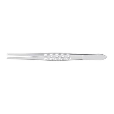 MeisterHand Tissue Forceps, 4-5/8" (118mm), standard, 1 X 2 teeth, serrated handles. MPN: MH6-40