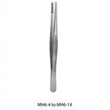 MeisterHand Dressing Forceps, 5-1/8" (130mm), standard, serrated tips, serrated handles. MPN: MH6-6