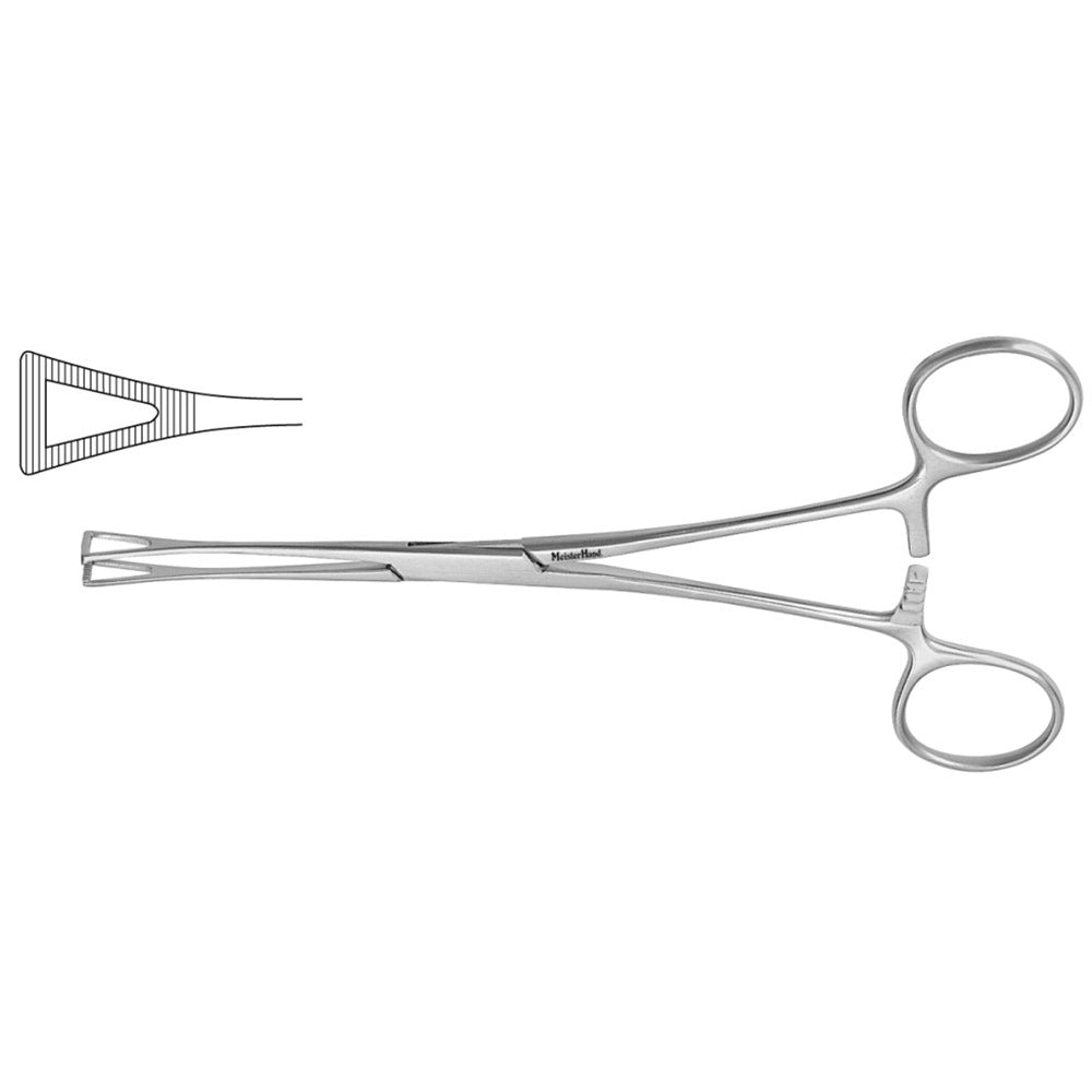 MeisterHand PENNINGTON Tissue Grasping Forceps, 8" (202mm), Triangular Jaws. MPN: MH7-221