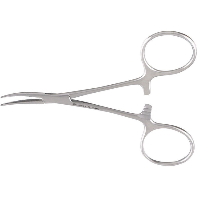 MeisterHand HARTMAN Mosquito Forceps, 4" (100mm), Curved, Serrated. MPN: MH7-26