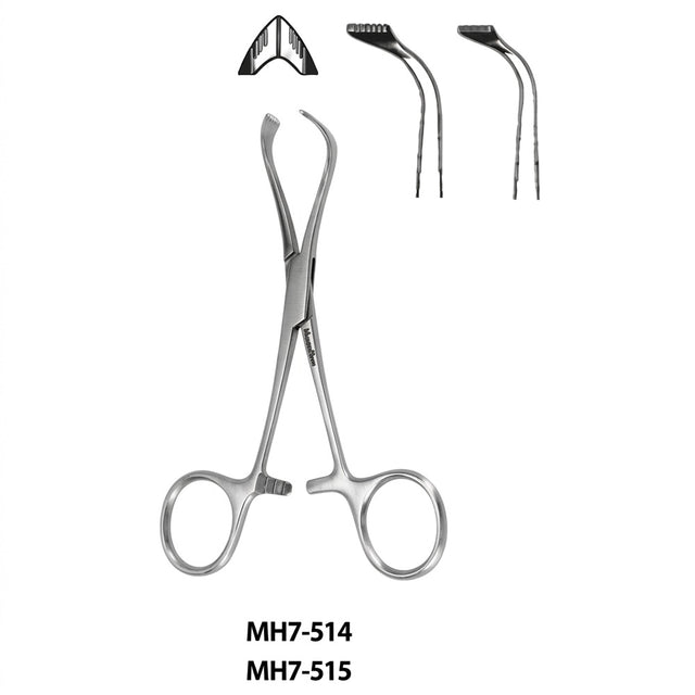 MeisterHand LORNA Non-Perforating Towel Forceps, 5-1/4" (13.3 cm). MPN: MH7-515
