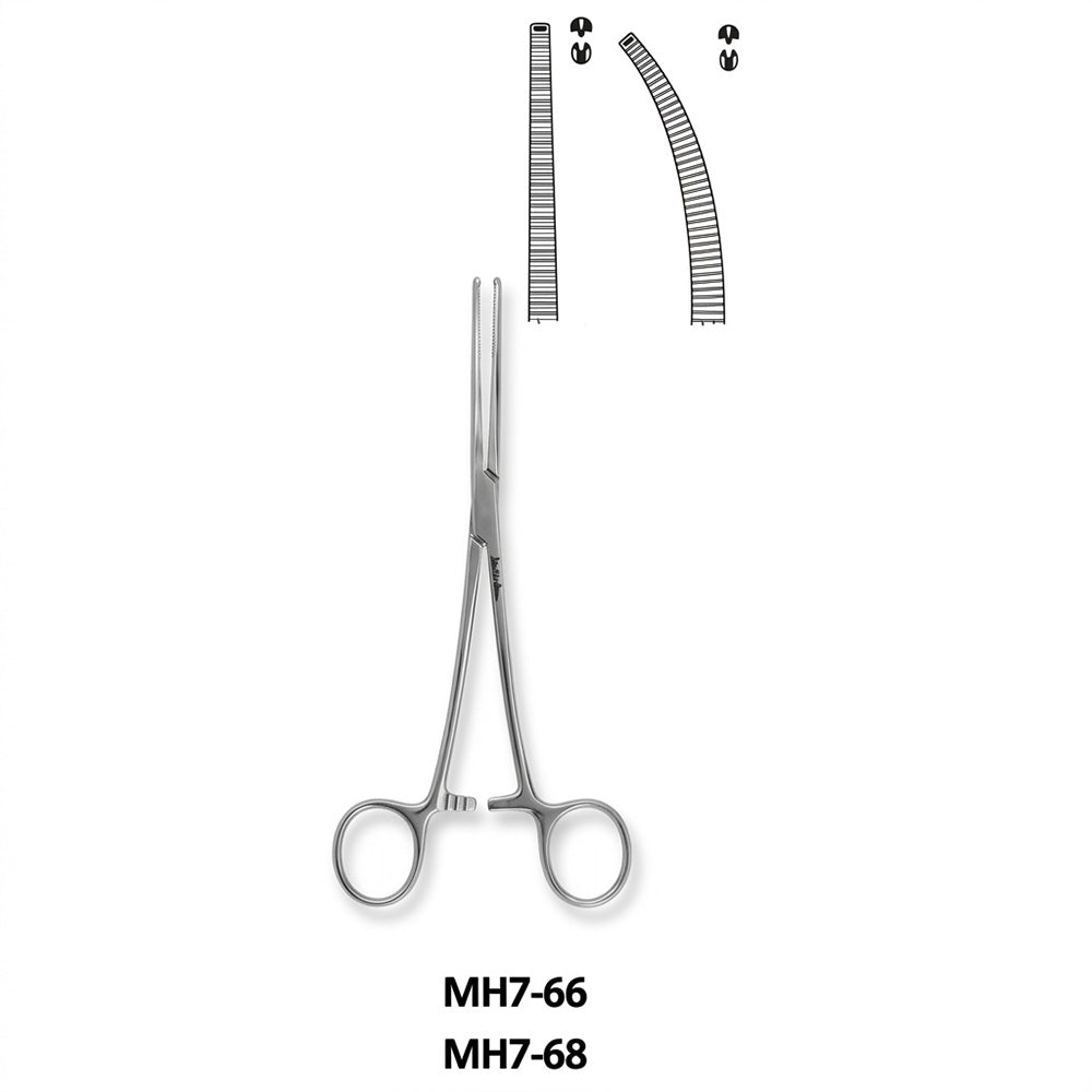 MeisterHand KOCHER Forceps 1 X 2 teeth, 5-1/2" (140mm), curved. MPN: MH7-68