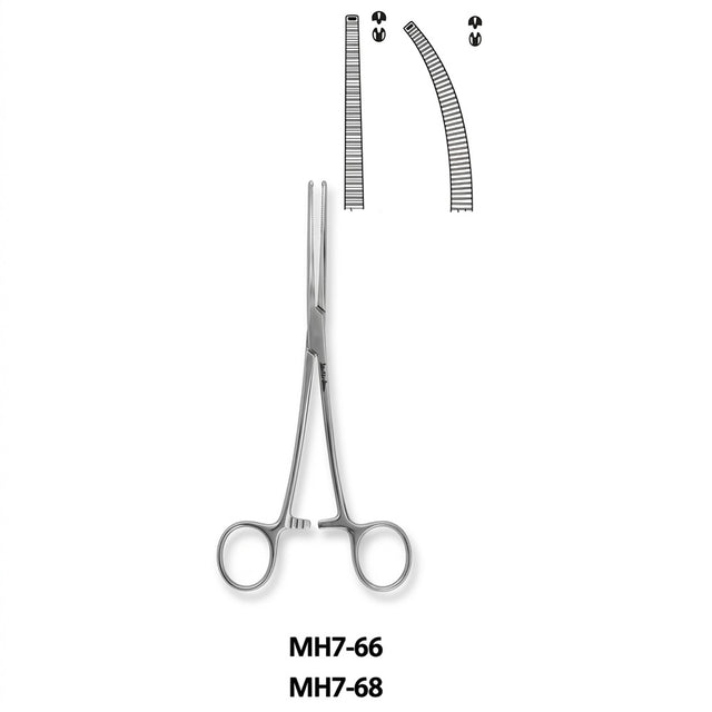 MeisterHand KOCHER Forceps 1 X 2 teeth, 5-1/2" (140mm), curved. MPN: MH7-68