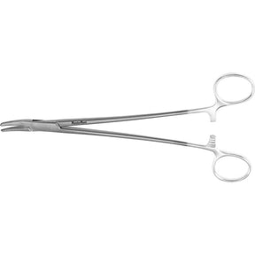 MeisterHand Heaney Needle Holder, 8" (20.5 cm), Curved, Serrated Jaws, Tungsten Carbide. MPN: MH8-100TC