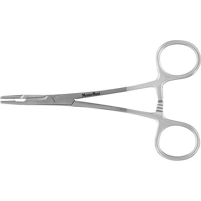 MeisterHand Olsen-Hegar Needle Holder with Suture Scissors, 6¾" (17 cm), Serrated Jaws, Tungsten Carbide. MPN: MH8-16TC