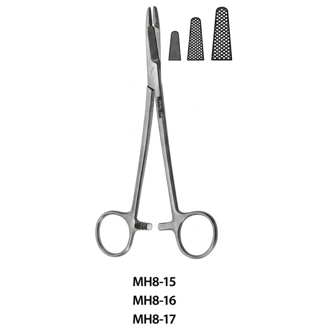 MeisterHand Olsen-Hegar Needle Holder with Suture Scissors, 7½" (19 cm), Serrated Jaws. MPN: MH8-17