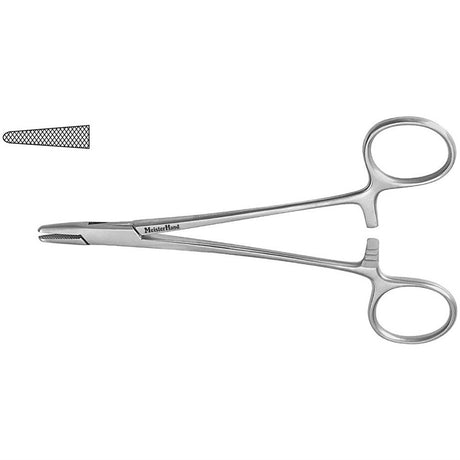 MeisterHand Baumgartner Needle Holder, 5¾" (14.6 cm), Serrated Jaws. MPN: MH8-40