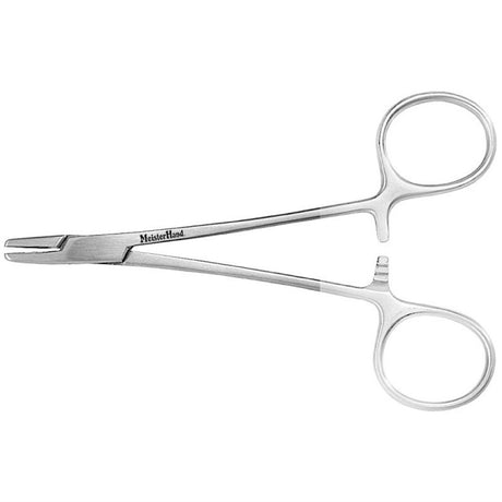 MeisterHand Derf Needle Holder, 4⅞" (12.4 cm), Serrated Jaws, Tungsten Carbide. MPN: MH8-4TC