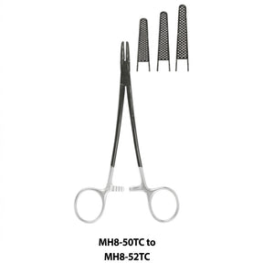 MeisterHand Crile-Wood Needle Holder, 8" (20.5 cm), Serrated Jaws, Tungsten Carbide. MPN: MH8-52TC