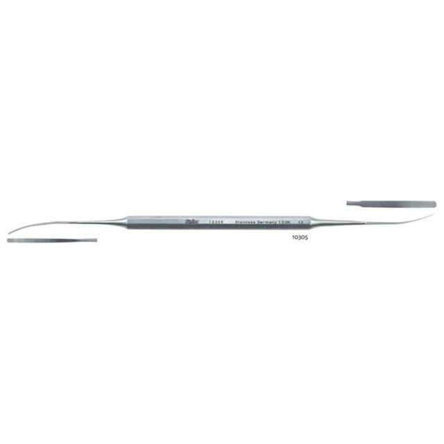 MILTEX VARADY Phlebectomy Extractor, 7" (180mm), Double-Ended, Dissecting Spatula, 1.9mm and 2.9mm Width Working Ends. MPN: 10305