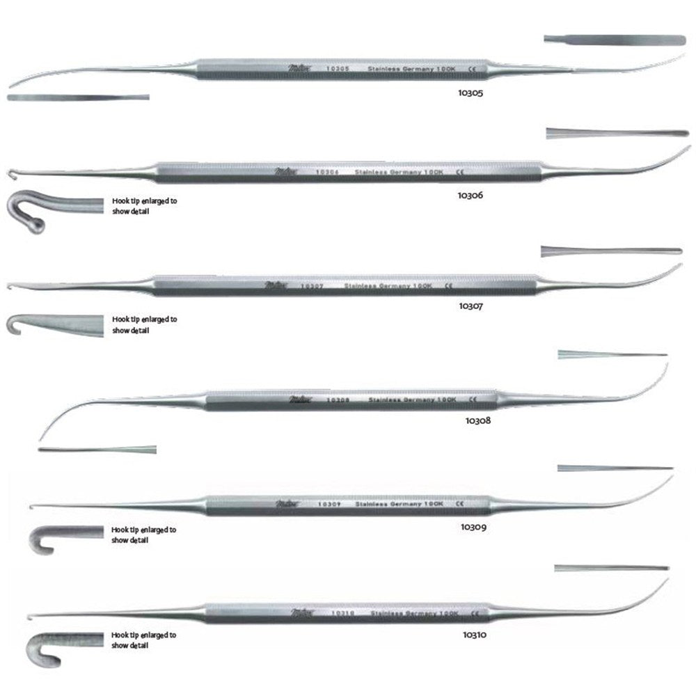 MILTEX VARADY Phlebectomy Extractor, 6-3/4" (170mm), Small Hook and Spatula, Double-Ended, 1.5mm Hook and 1.1mm Wide Spatula. MPN: 10310 - Image 2