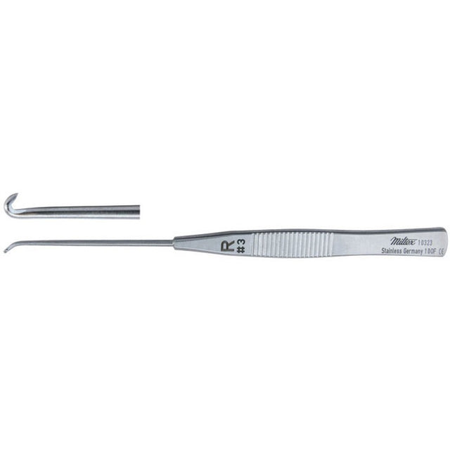 MILTEX MUELLER-Style Phlebectomy Hook, 5" (128.5mm), Right, Size #3. MPN: 10323
