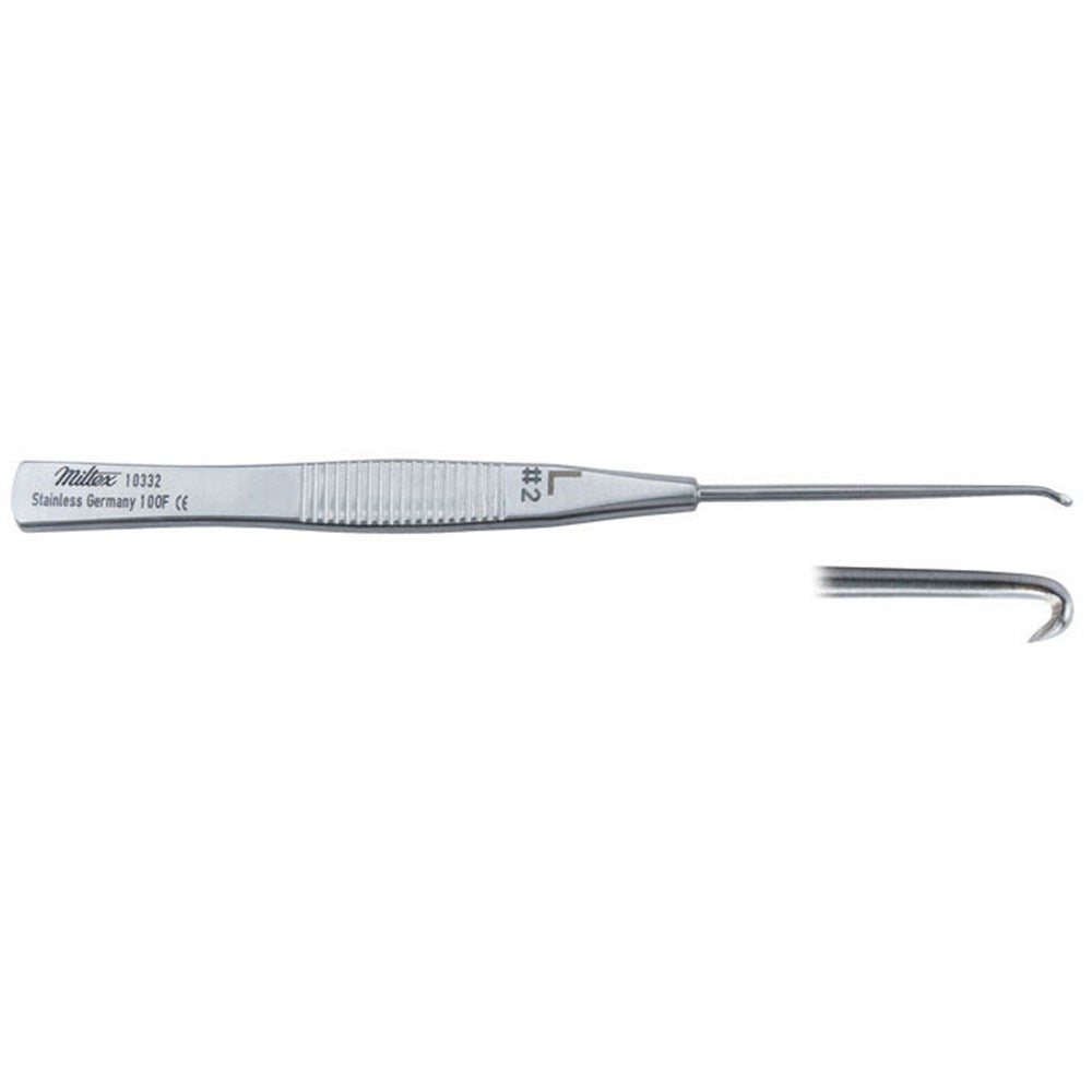MILTEX MUELLER-Style Phlebectomy Hook, 4-7/8" (124.5mm), Left, Size #2. MPN: 10332