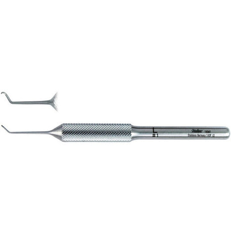 MILTEX RAMELET Phlebectomy Hook, 4" (100mm), Left, Size #1. MPN: 10361