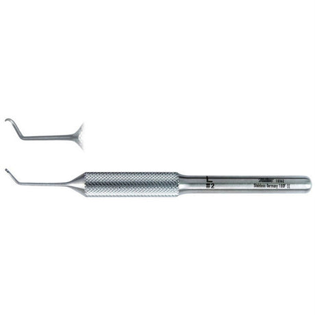 MILTEX RAMELET Phlebectomy Hook, 4" (100mm), Left, Size #2. MPN: 10362