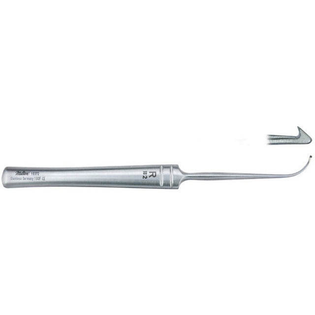 MILTEX OESCH-Style Phlebectomy Hook, 6-1/2" (165mm), Right, Size #2. MPN: 10372