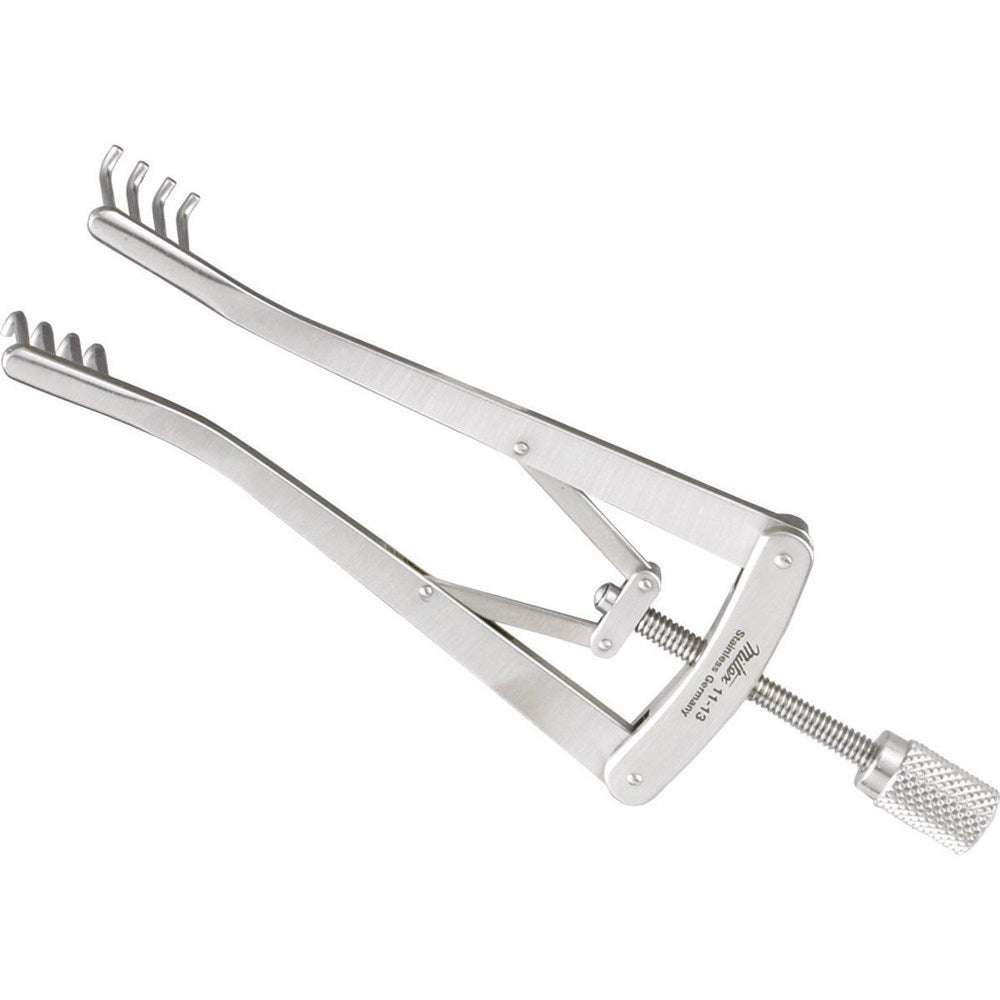 MILTEX ALM Retractor, 2-7/8" (74.5mm) Working Length, 4 X 4 Prongs 1/2" (12mm) Deep. MPN: 11-13