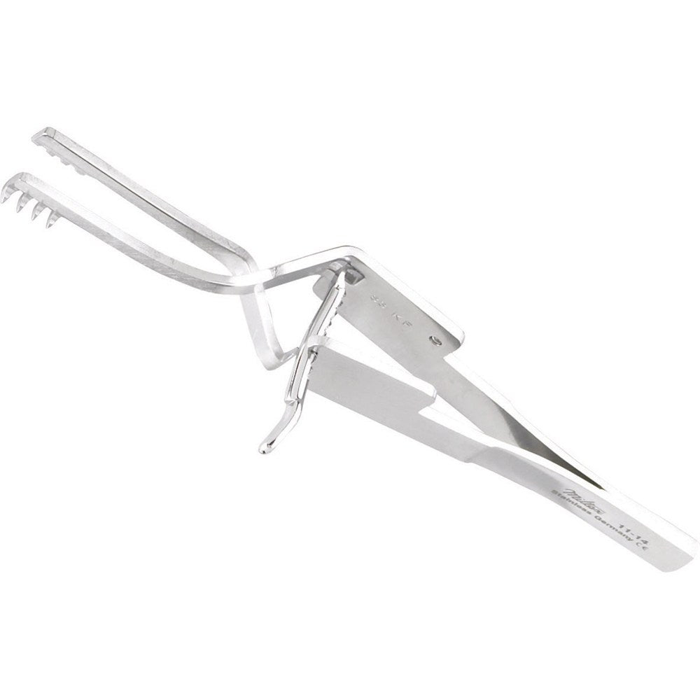 MILTEX Cross Action Retractor, 4" (100mm), sharp prongs. MPN: 11-14
