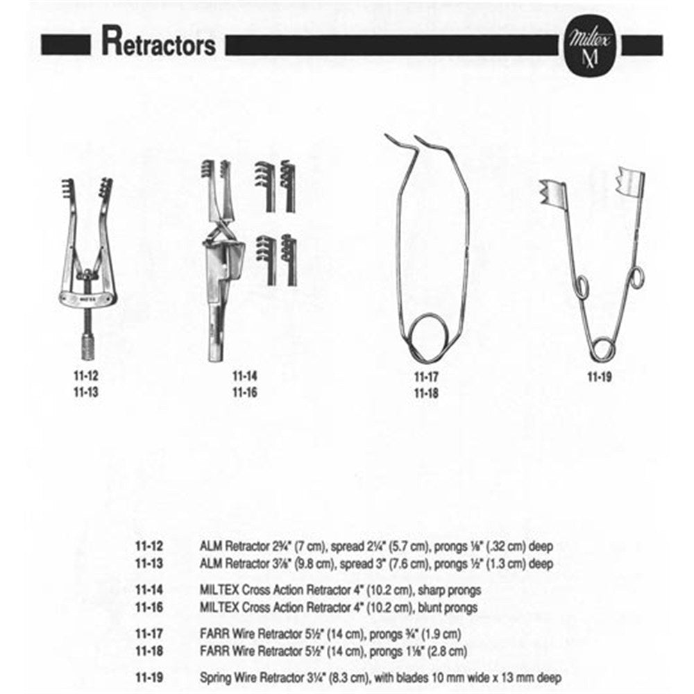 MILTEX FARR Wire Retractor, 5-1/2" (140mm), Prongs 3/4" (19mm). MPN: 11-17 - Image 2