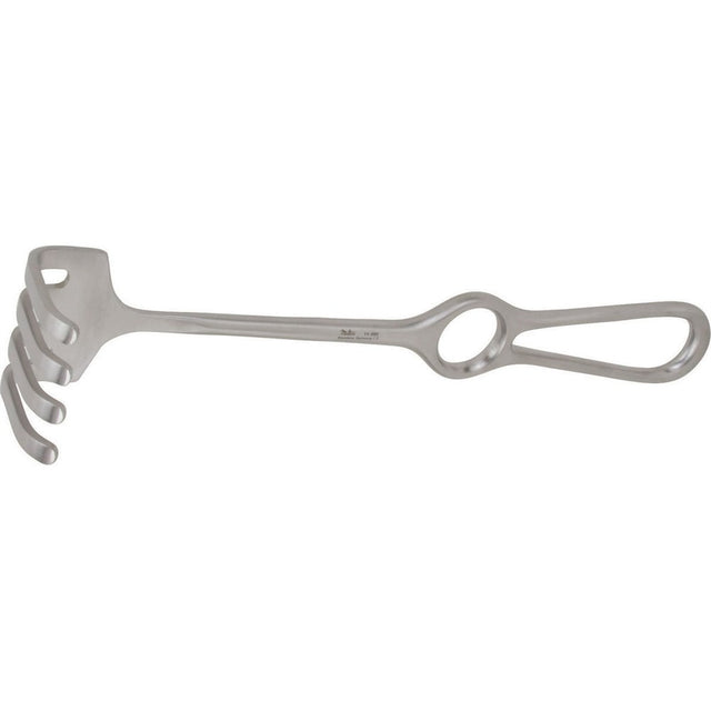 MILTEX ISRAEL Retractor, 9" (22.9 cm), blunt, 4 prongs, 1-1/2" (3.8 cm) X 1-5/8" (4.1 cm). MPN: 11-350