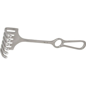 MILTEX ISRAEL Retractor, 9" (22.9 cm), blunt, 6 prongs, 2-1/4" (5.7 cm) X 1-3/4" (4.4 cm). MPN: 11-352