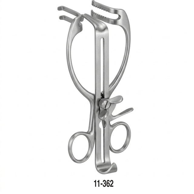 MILTEX MAYO-ADAMS Retractor, 6-3/4" (17.1 M), with center blade & grip lock. MPN: 11-362