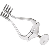 MILTEX JANSEN Retractor, 4-1/2" (11.4 cm), spread 3" (7.6 cm), 4 X 4 blunt prongs 20 mm deep. MPN: 11-4