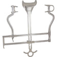 MILTEX BALFOUR Abdominal Retractor, 7" (180mm) Spread, 4 Fenstrated Side Blades, 2 Solid Center Blades. MPN: 11-432