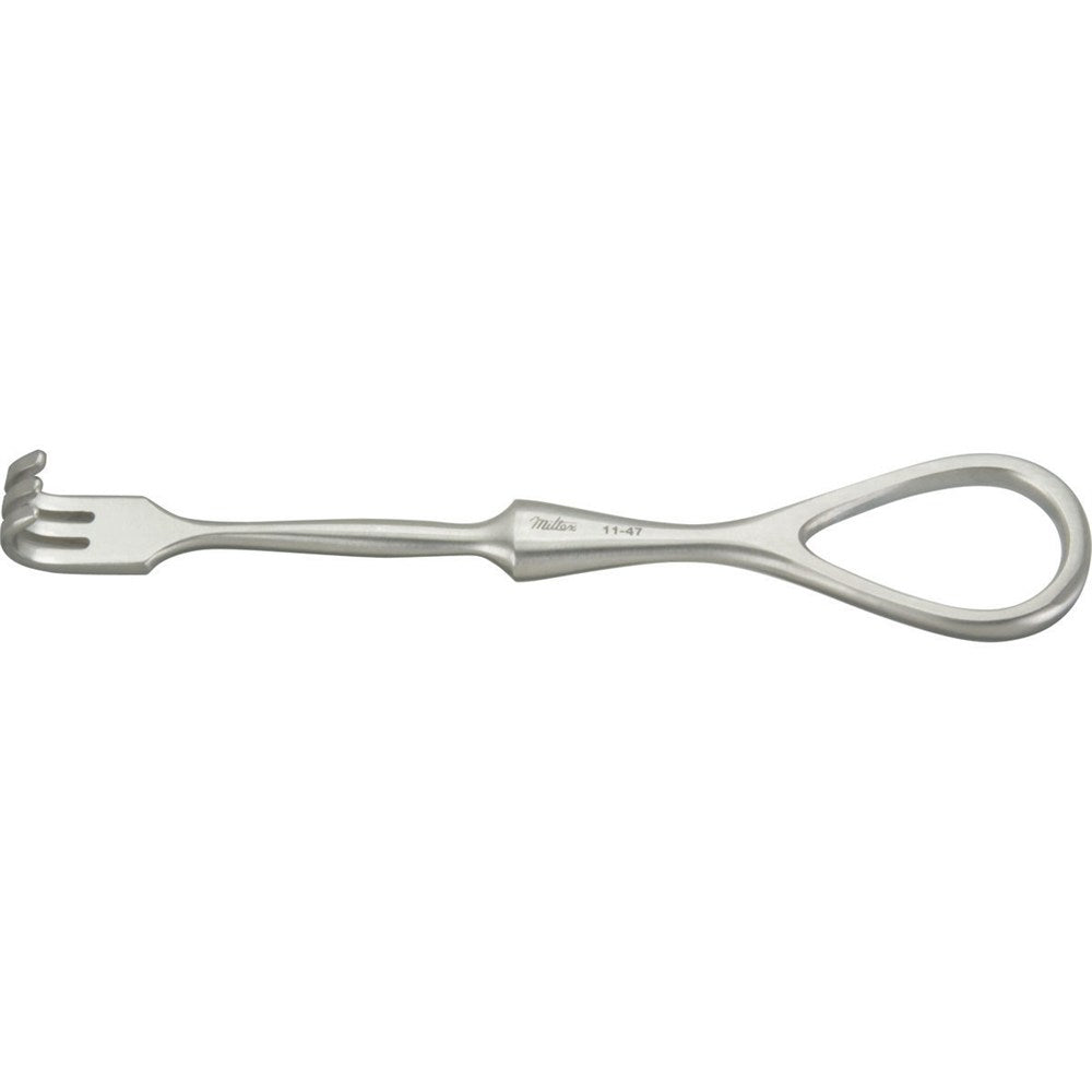 MILTEX VOLKMAN Finger Retractor, 4-1/2" (11.4 cm), 3 blunt prongs. MPN: 11-47