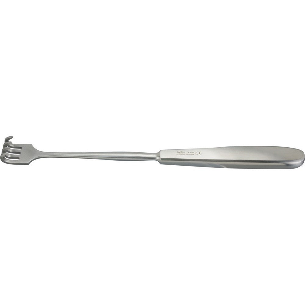 MILTEX VOLKMAN Retractor, 8-1/2" (218mm), 4 Prongs, Sharp, Hollow Handle. MPN: 11-508